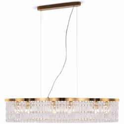 Collezione Dune UN'ESPERIENZA DI LUCE SENZA TEMPO Lampadario Contemporaneo Dune con struttura in Metallo Oro e 6 luci è un'ag ...