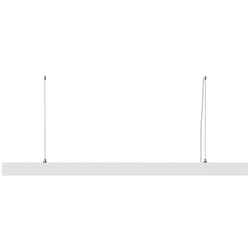 Lampadario a Sospensione Moderno Basis Alluminio Bianco Luce Led Integrato 40W