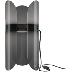 Lampada Da Scrivania Moderna Insight Metallo Nero 1 Luce Plastica Trasparente