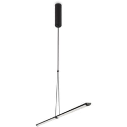 Lampadario a Sospensione Moderno Supersymmetry Alluminio Nero 1 Luce Led 17W