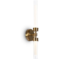 Maytoni - Applique Da Parete Moderno Stelo Metallo Ottone Vetro 2 Luci Led 7W