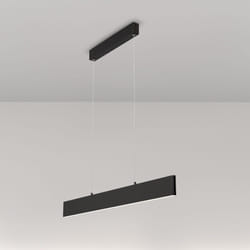 Lampadario a Sospensione Moderno Step Metallo Nero Luce Led Integrato 23W Fredda
