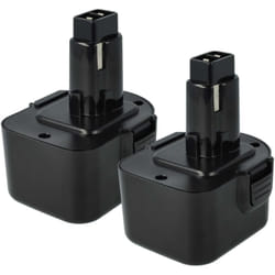 Vhbw - 2x batteria compatibile con Dewalt DW974K2, DW974K, DW972RLK2, DW974K-2, DW975K, DW975B, DW974KQ utensile elettrico (3000 mAh, NiMH, 12 v)
