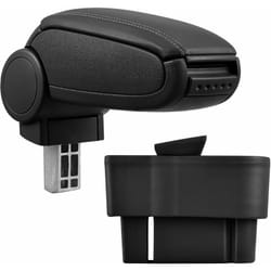 Pro.tec - Poggiabraccio con vano portaoggetti per Opel Corsa d - Similpelle - nero [ ]