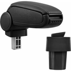 Pro.tec - Poggiabraccio con vano portaoggetti per Opel Astra g - Similpelle - nero [ ]