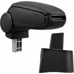 Pro.tec - Bracciolo centrale - Poggiabraccio con vano portaoggetti - imbottito - in similpelle - nero - Seat Ibiza 6L