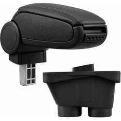 Pro.tec - Poggiabraccio con vano portaoggetti per Peugeot 208 - Similpelle - nero [ ]