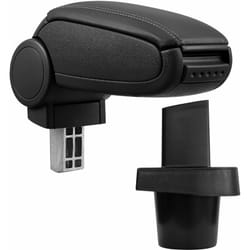 Pro.tec - Bracciolo centrale - Poggiabraccio con vano portaoggetti - imbottito - in similpelle - nero - Toyota Yaris (XP9, 2005 – 2011)