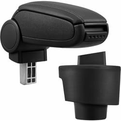 Pro.tec - Poggiabraccio con vano portaoggetti per Seat Ibiza 6J - Similpelle - nero [ ]