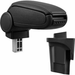 Poggiabraccio con vano portaoggetti per Seat Leon 1P - Similpelle - nero [pro.tec]
