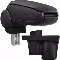 Bracciolo console centrale per: Opel Adam Materiale: con rivestimento in tessuto (tessuto piatto) Colore: nero - bracciolo im ...