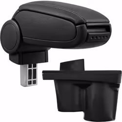 Bracciolo console centrale per: Opel Adam Materiale: Similpelle Colore: nero con cuciture nere - bracciolo imbottito - consol ...