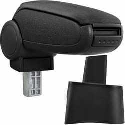 Pro.tec - Bracciolo centrale - Poggiabraccio con vano portaoggetti - imbottito - in tessuto - nero - Seat Ibiza 6L