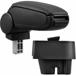 Pro.tec - Poggiabraccio con vano portaoggetti per Peugeot 207, 207 sw, 207 cc - Similpelle - nero [ ]