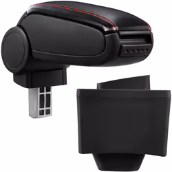 Bracciolo console centrale per: AUDI A3 8L anno di costruzione 1996-2003 Materiale: Similpelle Colore: nero con cucitura ross ...