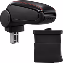 Bracciolo console centrale per: Ford Ka, a partire dell 2009 Materiale: Similpelle Colore: nero con cucitura rossa - bracciol ...