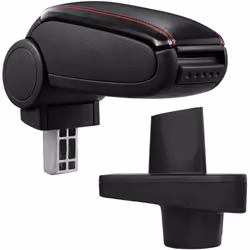 Bracciolo console centrale per: Renault Clio IV (Tipo X98, a partire dell 2012) Materiale: Similpelle Colore: nero con cucitu ...