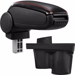 Bracciolo console centrale per: Opel Adam Materiale: Similpelle Colore: nero con cucitura rossa - bracciolo imbottito - conso ...