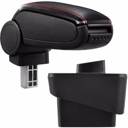 Bracciolo console centrale per: Audi A1 (8X, anno di costruzione 2010-2018) Materiale: Similpelle Colore: nero con cucitura r ...