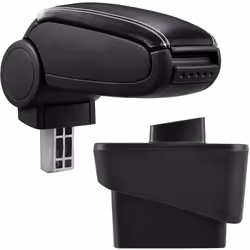 Bracciolo console centrale per: Audi A1 (8X, anno di costruzione 2010-2018) Materiale: Similpelle Colore: nero con cucitura b ...