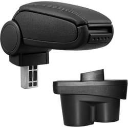 Pro.tec - Poggiabraccio con vano portaoggetti per Opel Corsa e - Similpelle - nero [ ]