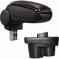 Bracciolo console centrale per: Opel Corsa E / da Novembre 2014 Materiale: Similpelle Colore: nero con cucitura rossa - bracc ...
