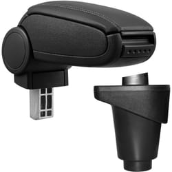 Pro.tec - Poggiabraccio con vano portaoggetti per Fiat 500L - Similpelle - nero [ ]