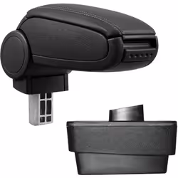 Bracciolo console centrale per: Škoda Fabia III (Tipo NJ) Materiale: Similpelle Colore: nero con cuciture nere - bracciolo im ...
