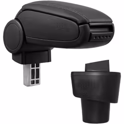 Bracciolo console centrale per: Twingo 3 (2014-2018) Materiale: Similpelle Colore: nero con cuciture nere - bracciolo imbotti ...