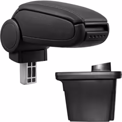 Bracciolo console centrale per: Hyundai i30 (2007-2012) Materiale: Similpelle Colore: nero con cuciture nere - bracciolo imbo ...