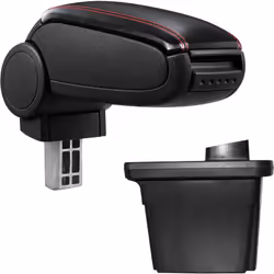 Bracciolo console centrale per: Hyundai i30 (2007-2012) Materiale: Similpelle Colore: nero con cucitura rossa - bracciolo imb ...