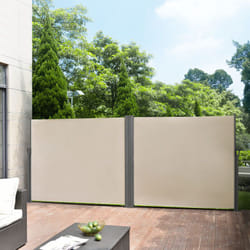 Paravento Doppio Estraibile Alcazaba per Esterni 160 x 300 x 300 cm color Sabbia pro.tec