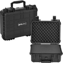 Pro.tec - Custodia protettiva per atrezzature, fotocamere - 35 x 29,5 x 15 cm - Con fodera schiuma poliuretanica