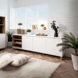 Les Tendances - Madia 3 ante 200x35x64,5 Menorca57A colore bianco rovere