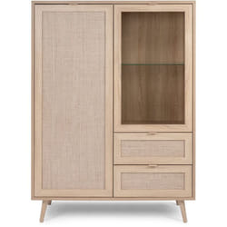 Les Tendances - Credenza 2 ante 2 cassetti L101.5 cm - Stampa effetto rattan