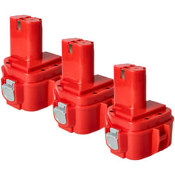 vhbw 3x batteria compatibile con Makita 6213D, 6213DWBE, 6213DWAE, 6216DWBE, 6216D, 6216DWDE, 6213DWBLE utensile elettrico (1500 mAh, NiMH, 12 V)