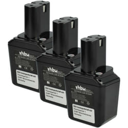 Vhbw - 3x batteria sostituisce Bosch 2607335012, 2 607 335 069, 2 607 335 012, 2607335069 per utensile elettrico (2100 mAh, NiMH, 9,6 v)