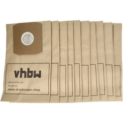 10x sacchetto compatibile con afk bs 1500 aspirapolvere - in carta, 27,5cm x 16cm, color sabbia - Vhbw