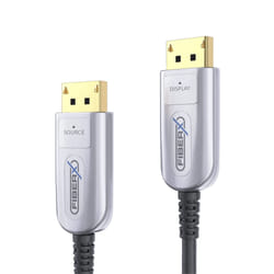 FiberX FX-I250-015 cavo DisplayPort 15 m Nero, Argento
