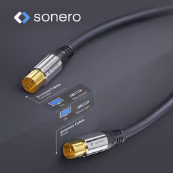 sonero S-AC000-015 cavo coassiale 1,5 m IEC Nero