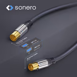 sonero S-AC000-075 cavo coassiale 7,5 m IEC Nero
