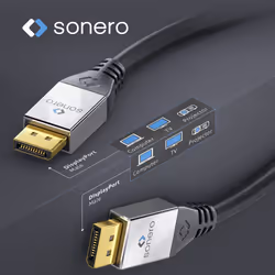 sonero S-DC000-030 cavo DisplayPort 3 m Nero