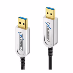 FiberX FX-I640-007, 7 m, USB A, USB A, USB 3.2 Gen 1 (3.1 Gen 1), 10 Gbit/s, Nero, Argento