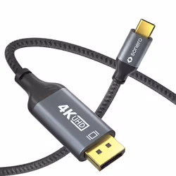 sonero SPC-V200-020 cavo e adattatore video 2 m USB tipo-C DisplayPort Nero, Grigio
