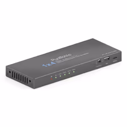 PureTools PT-SP-HD14-48G, HDMI, 4x HDMI, 3,5 mm, 7680 x 4320 Pixel, Nero, Acciaio