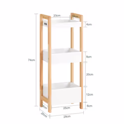 SoBuy FRG226-WN armadietto di conservazione per bagno - Vista aggiuntiva 4