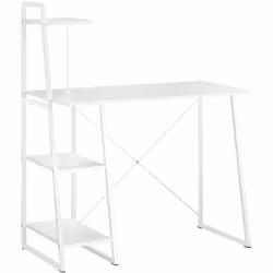 Key Products Features: Materiali: Piani in Multiplex,Struttura in bianco verniciato ferro Misure del Piano: L100*P50*A75 cm P ...
