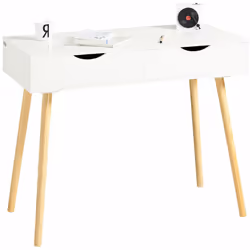 Key Products Features: Materiali: Piano in MDF,gambe in legno di pino,biacno verniciato Peso:17.5 KG, Carico massimo: 75 KG M ...