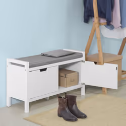 SoBuy FSR63-W scarpiera Aperto