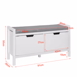 SoBuy FSR63-W scarpiera Aperto - Vista aggiuntiva 5
